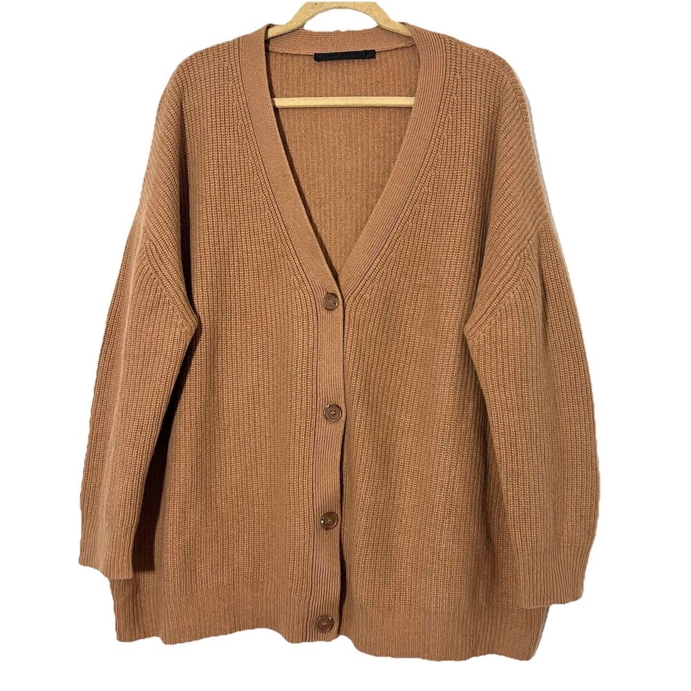 Jenni Kayne Cocoon Cardigan Size XL‎ Camel 100% Cashmere Quiet Luxury Capsule
